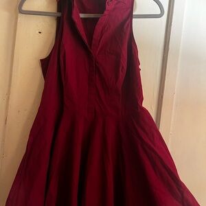 Express Asymmetrical Dress in Deep Red